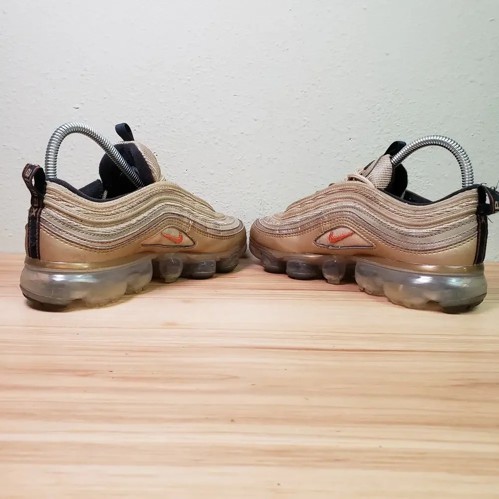 Nike Women's Size 7 Air‎ VaporMax 97 Sneakers Gold Coral Comfort Athletic Shoes